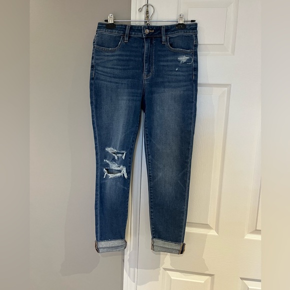 Women’s American Eagle Ripped High Waisted Jegging Crop - Picture 2 of 6